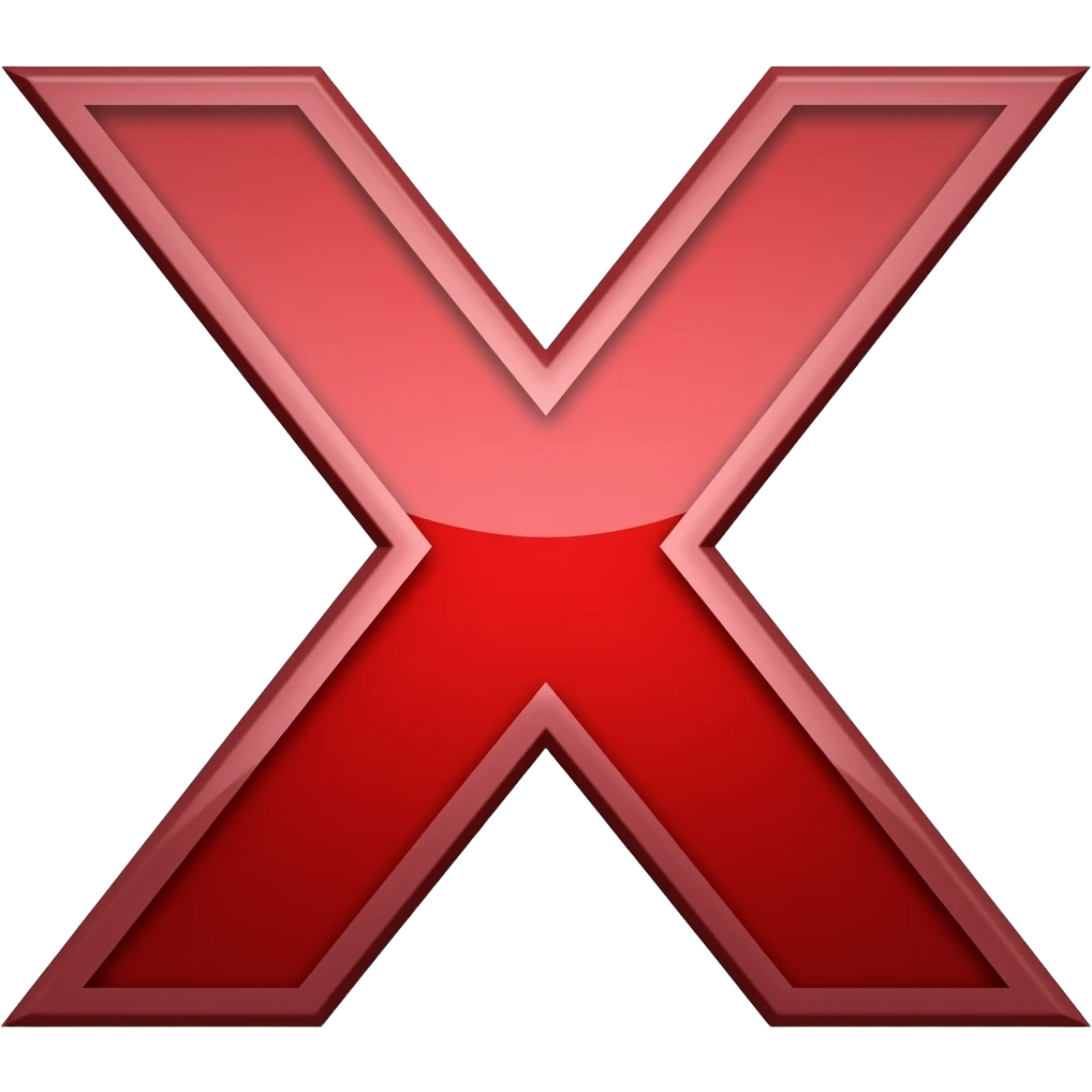 x red emoji