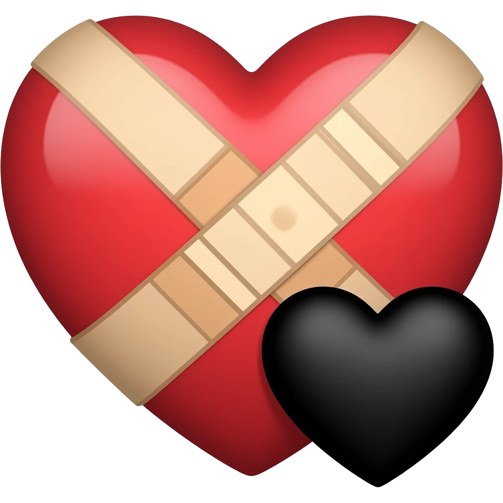 ❤️‍🩹+🖤 emoji