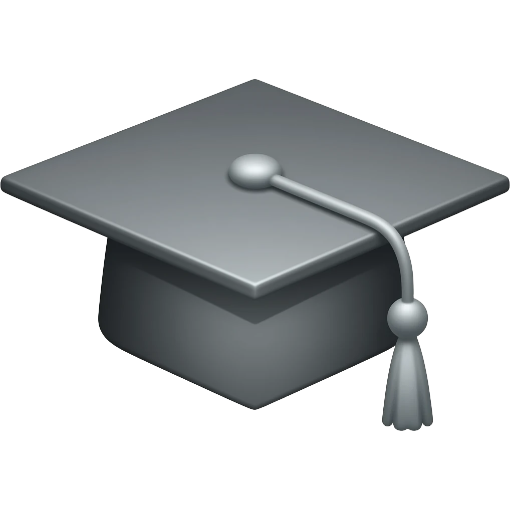 graduation cap outine emoji