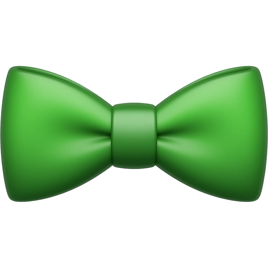 Green bow emoji