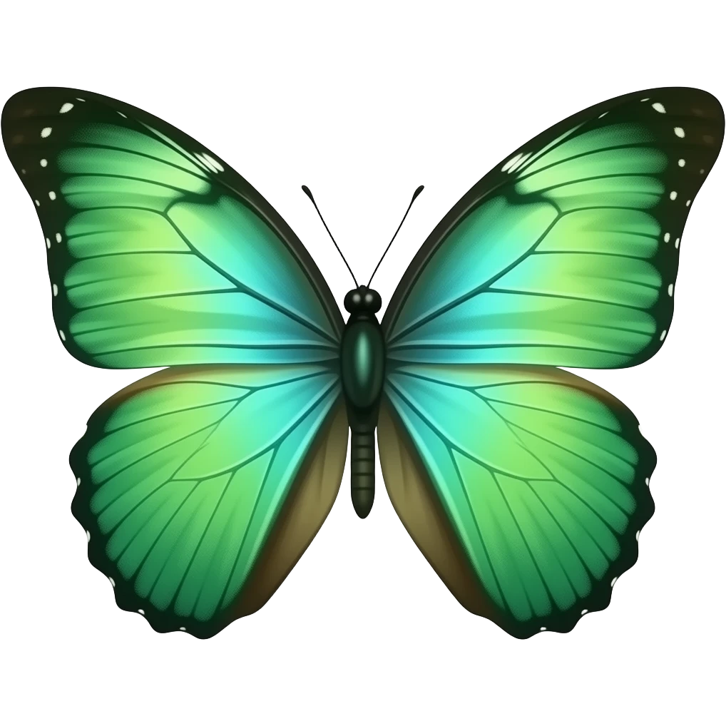 Green butterfly emoji