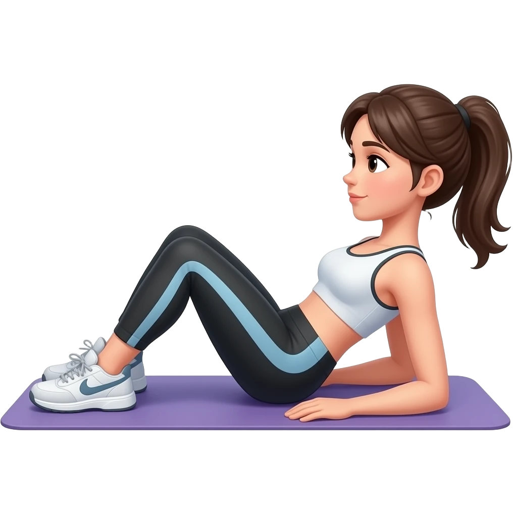 Girl ab workout emoji