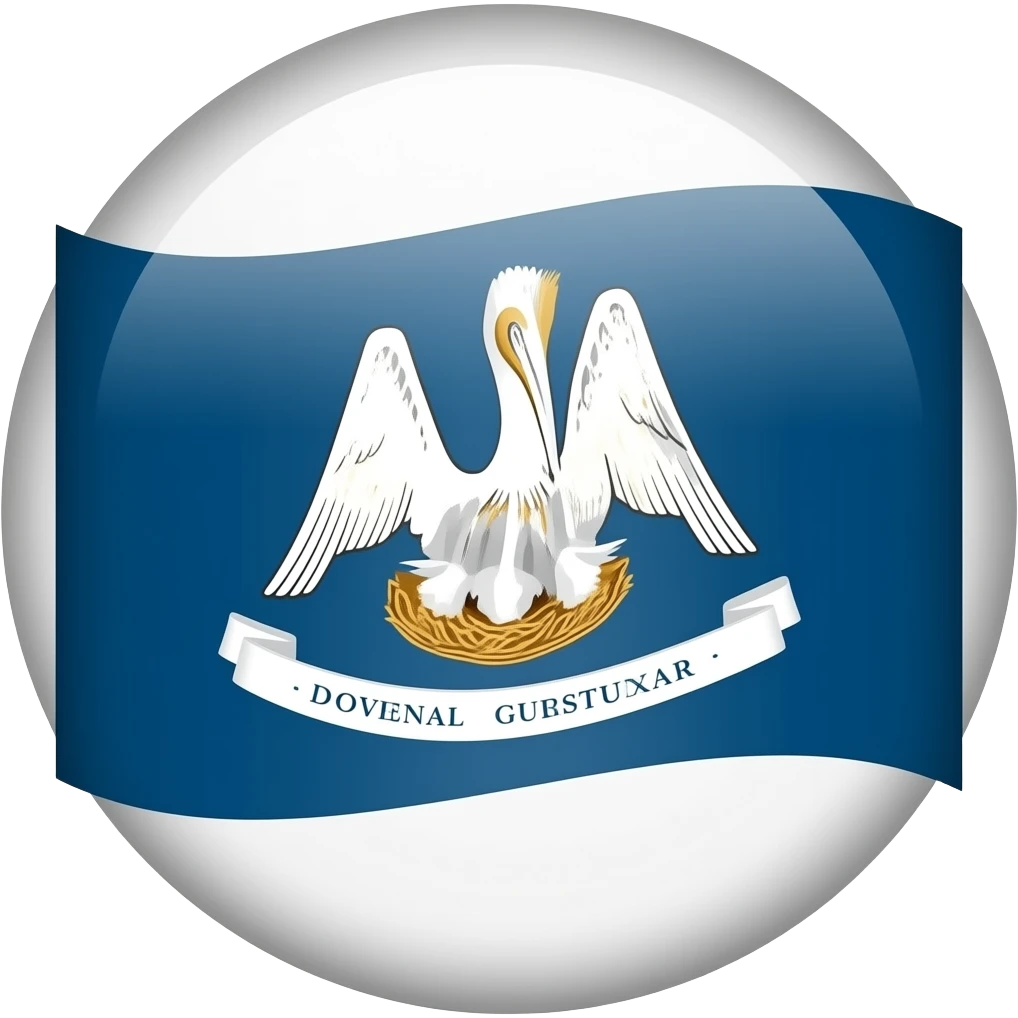 Louisiana flag emoji emoji