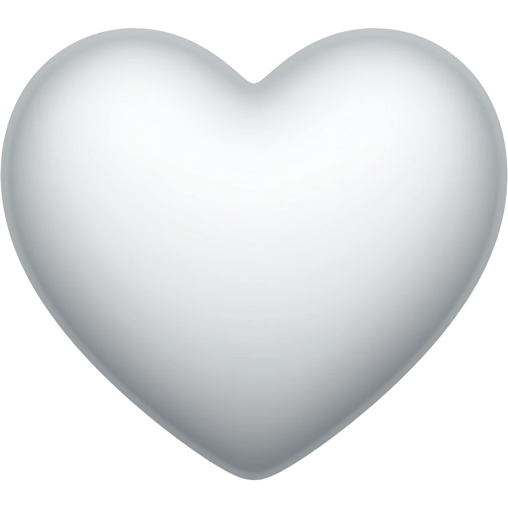 Wheit heart emoji