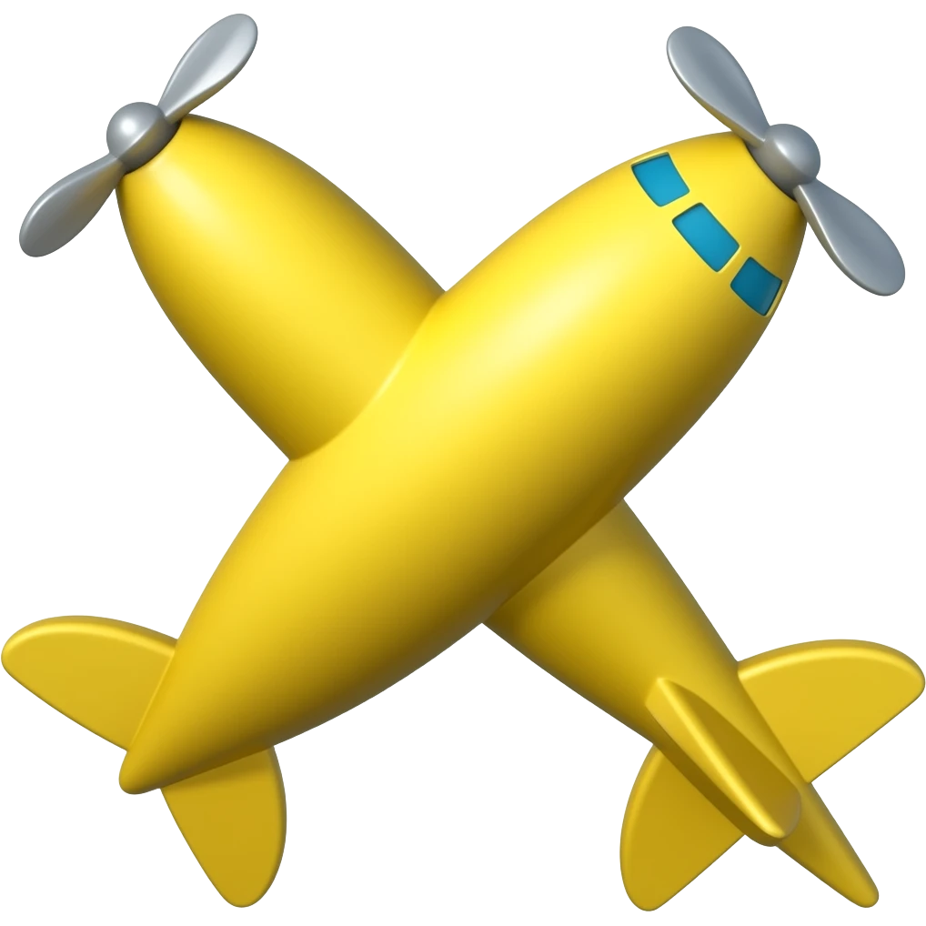 Самолет желтый emoji