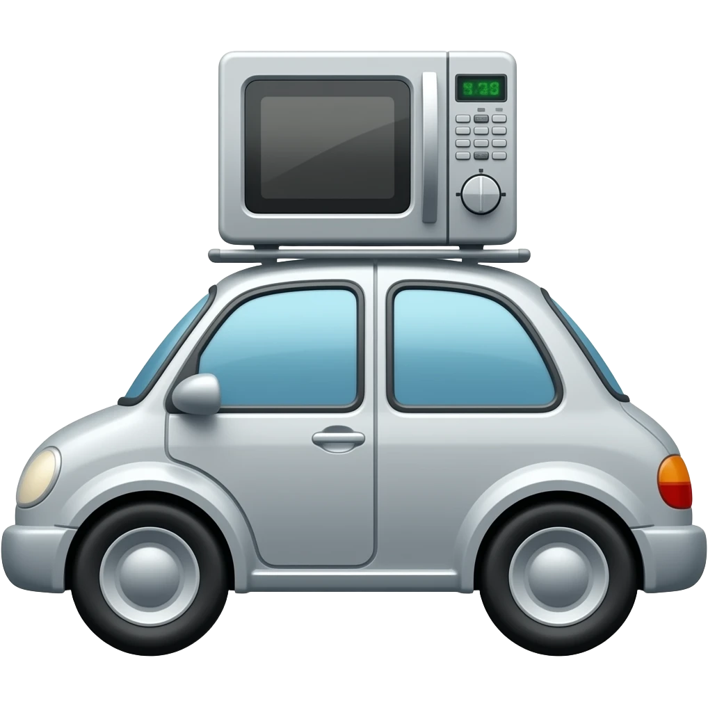 Microwave Roof Rack Car emoji