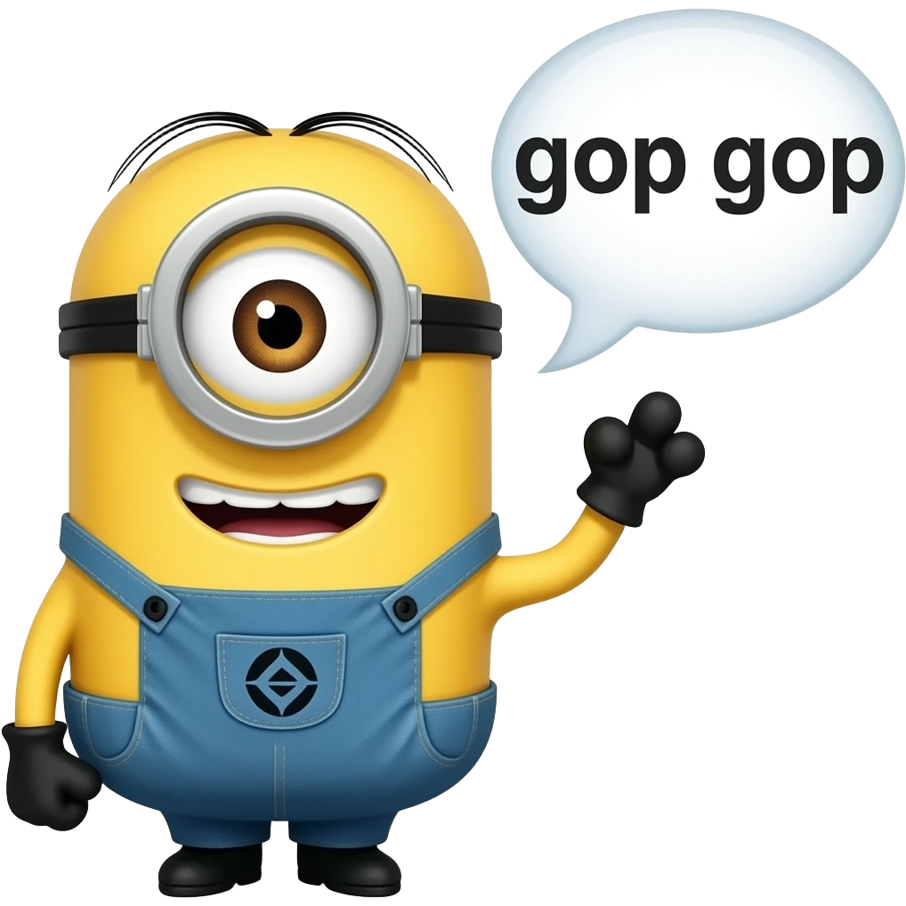 1 Minion gop gop emoji emoji