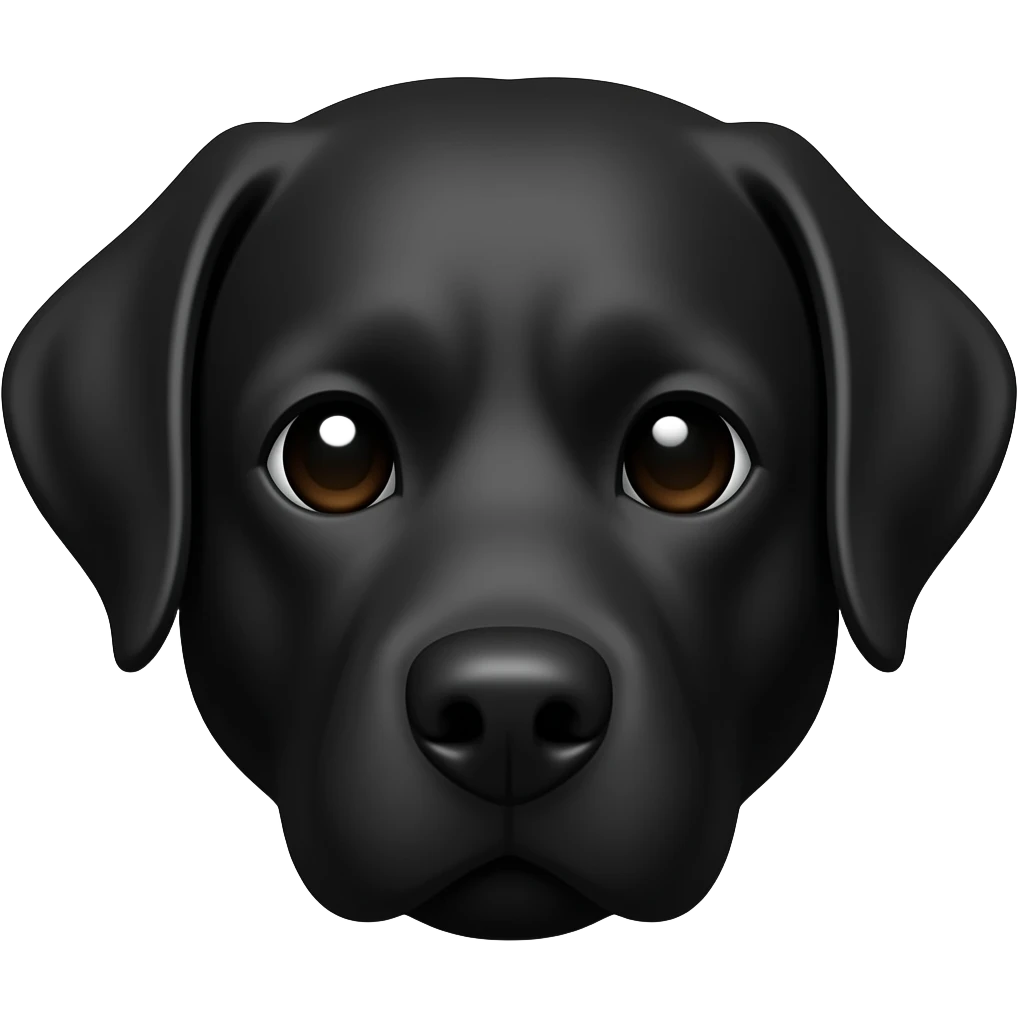 Black lab  face emoji