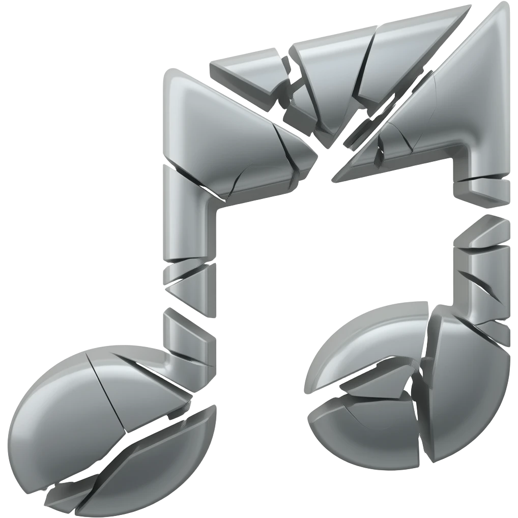 broken music notes emoji