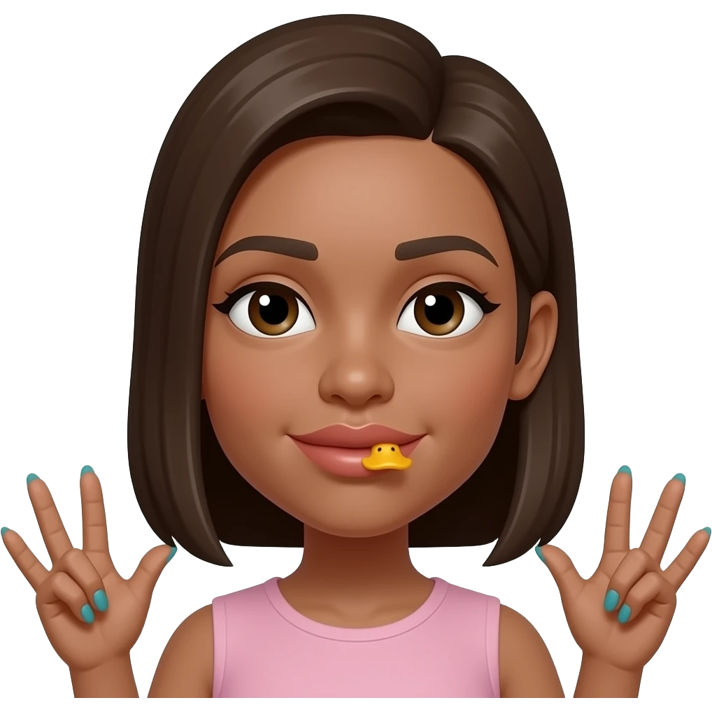duck lips and nails  emoji face emoji