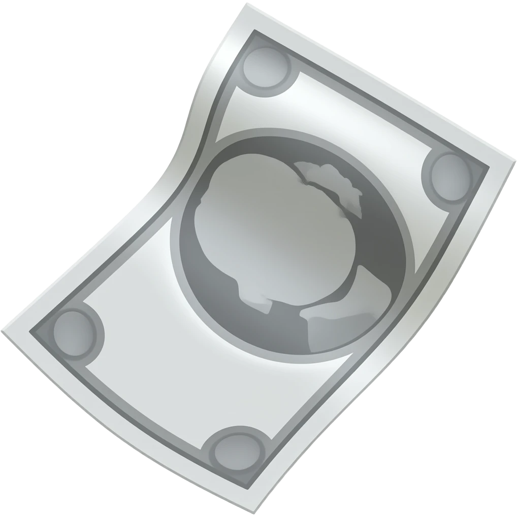 billet d'argent qui tombe emoji