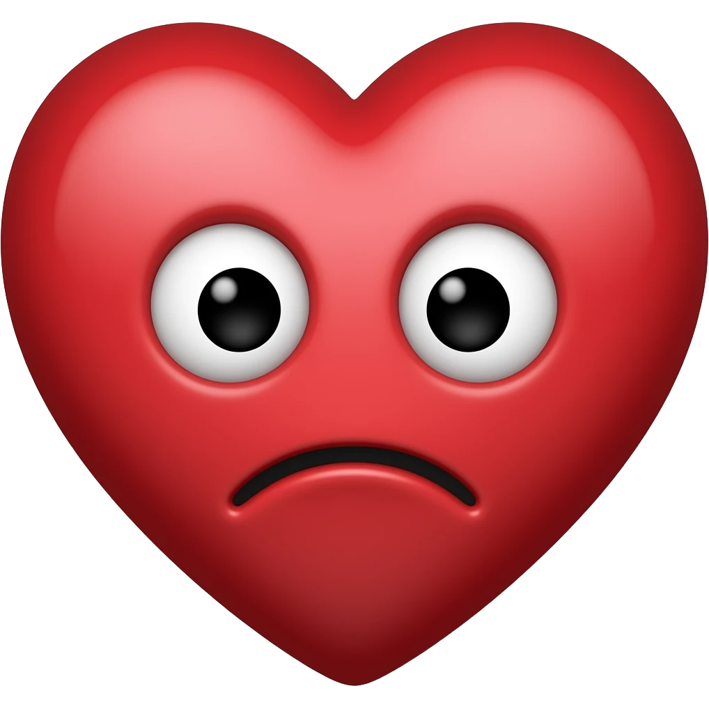 corazon con cara de nervioso emoji
