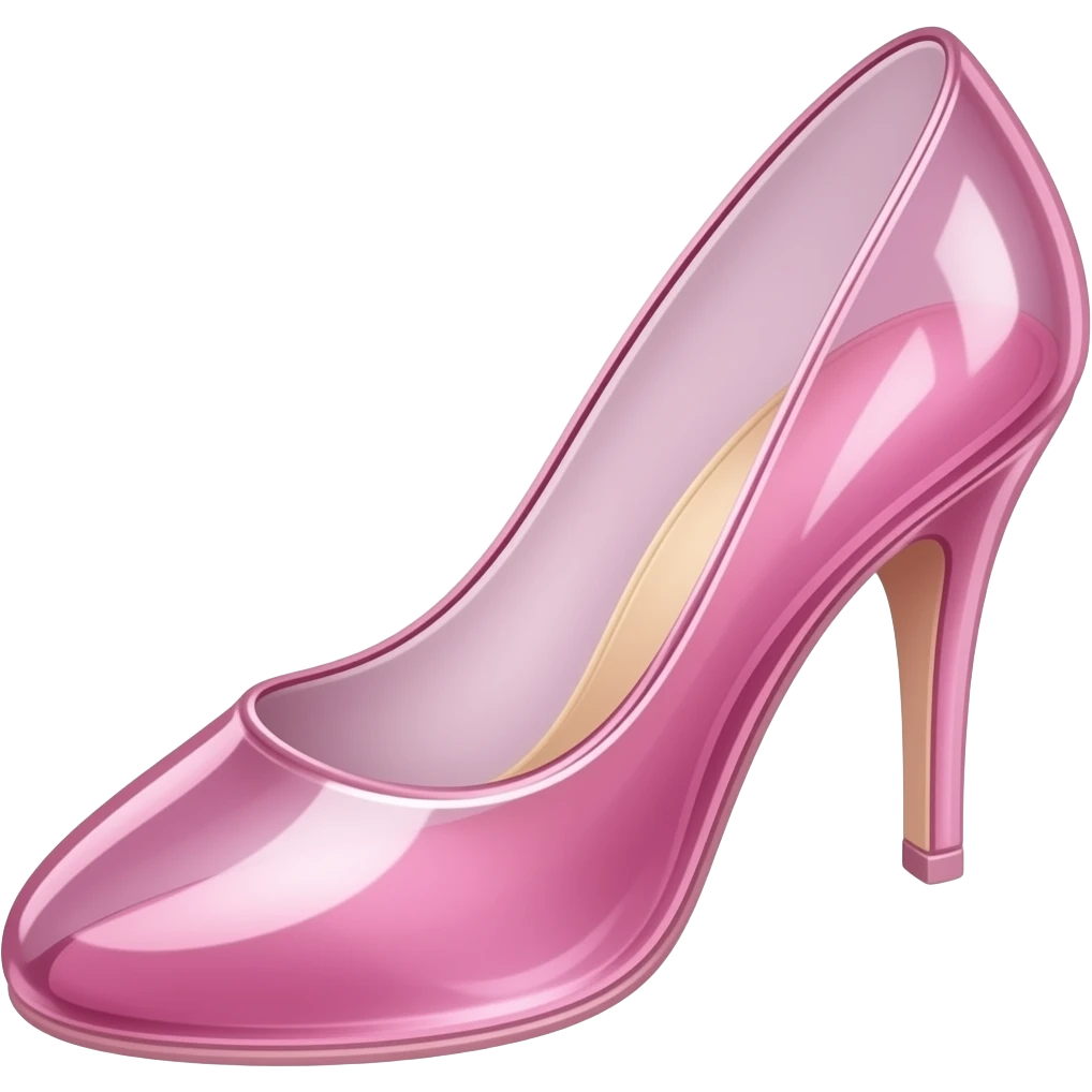 Pink glass slipper emoji