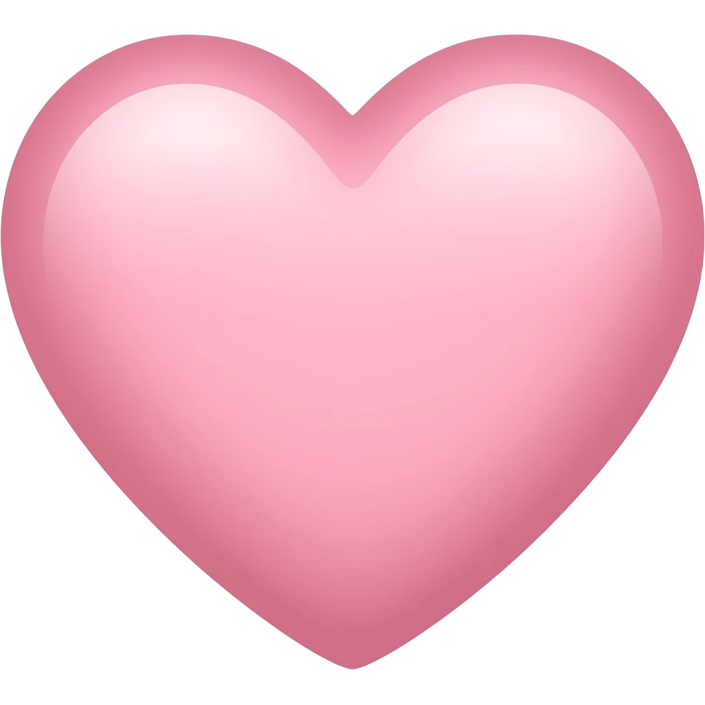 Light pink heart emoji emoji