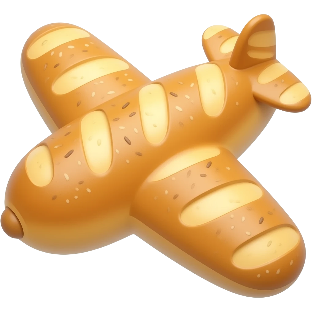 Plane bagel emoji