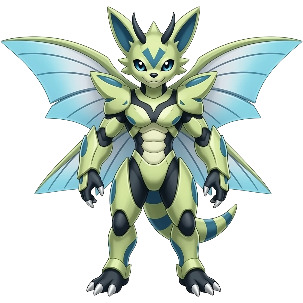 Axew-Larvesta-Latios-Genesect-Exveemon-Fakémon-hybrid emoji