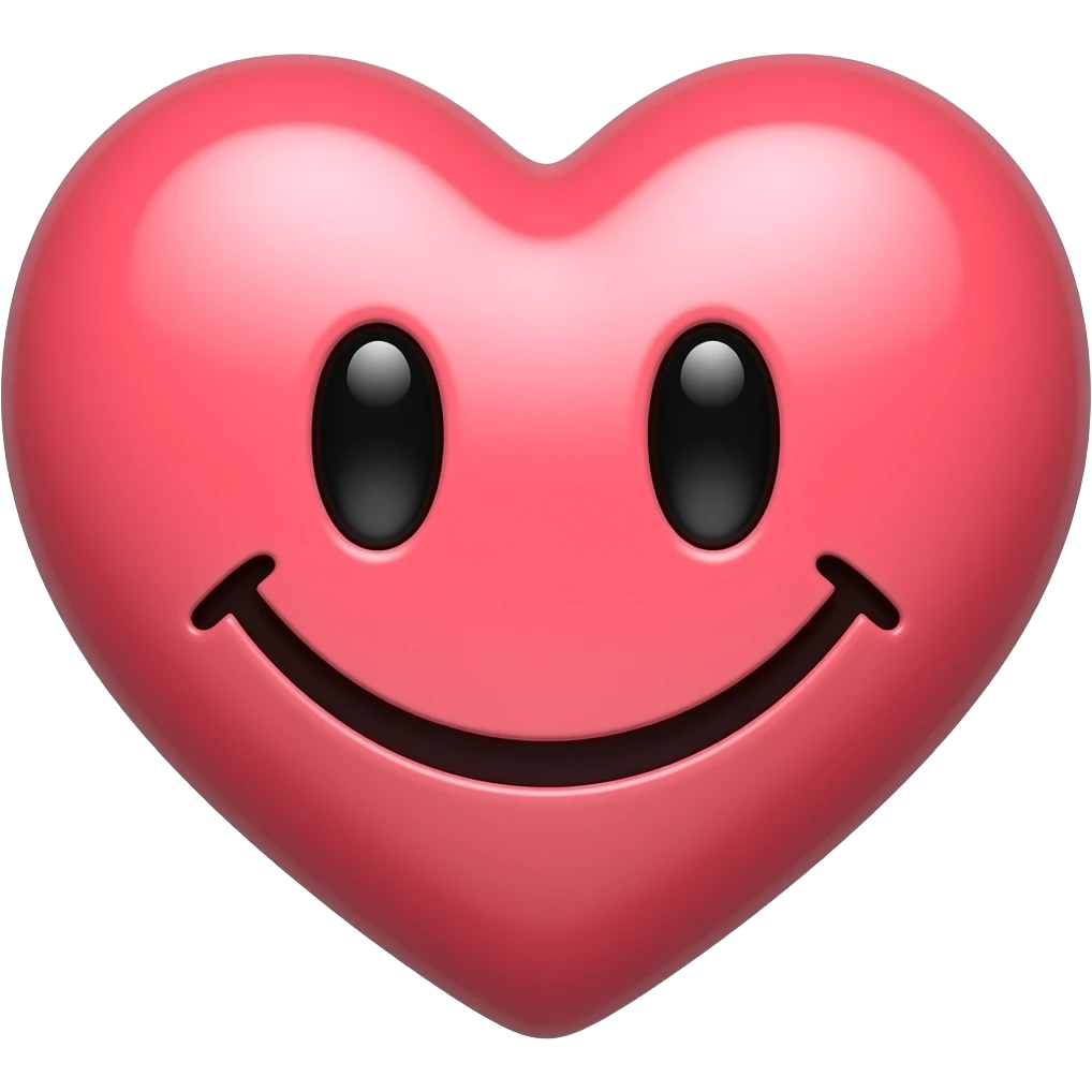 heart, smiley face without background emoji