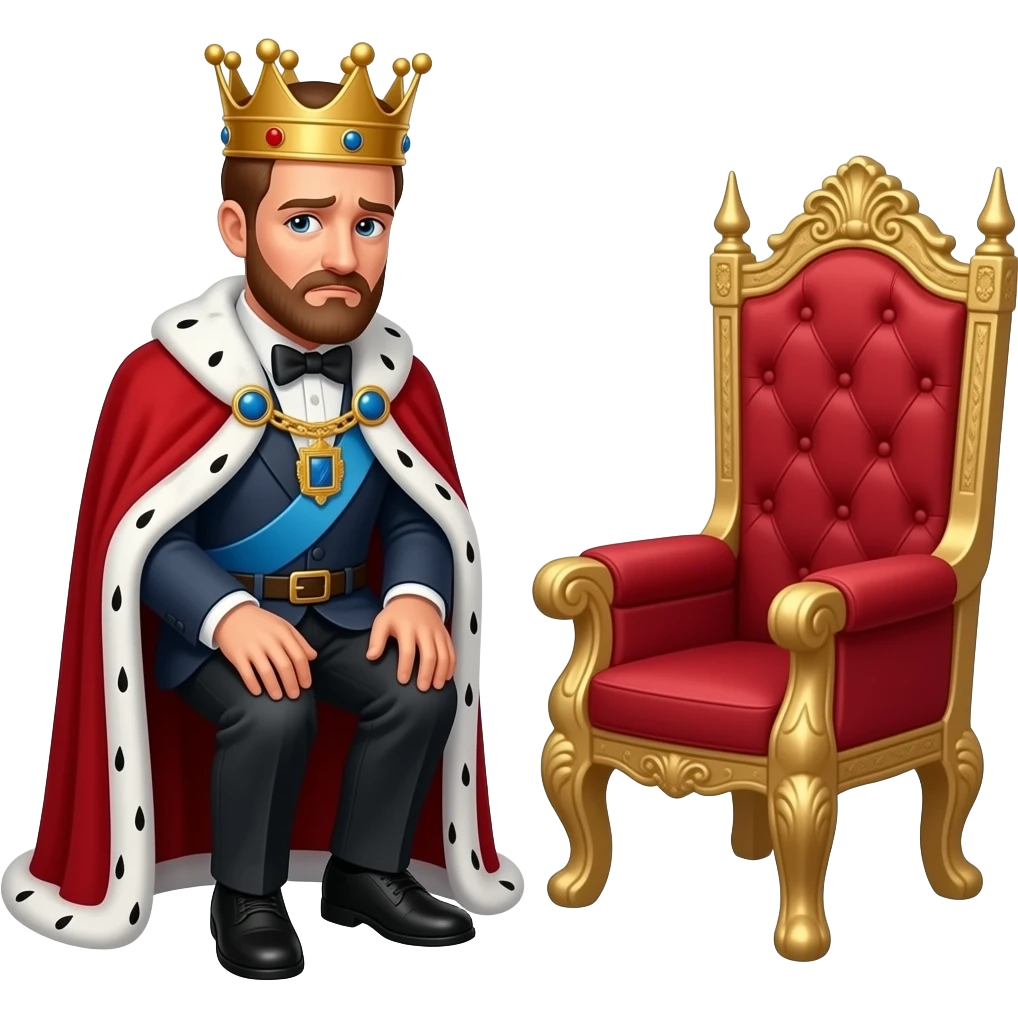 A king missing his queen emoji