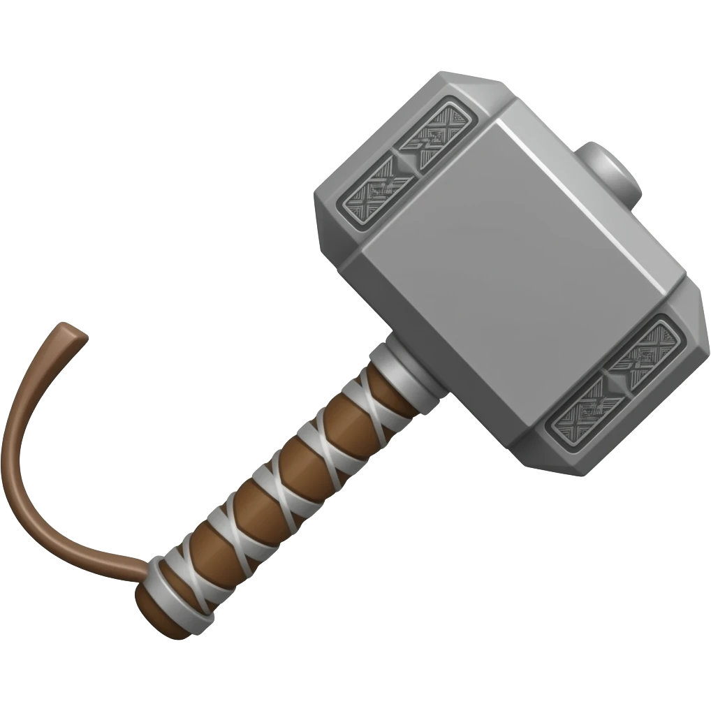 Thor's hammer emoji