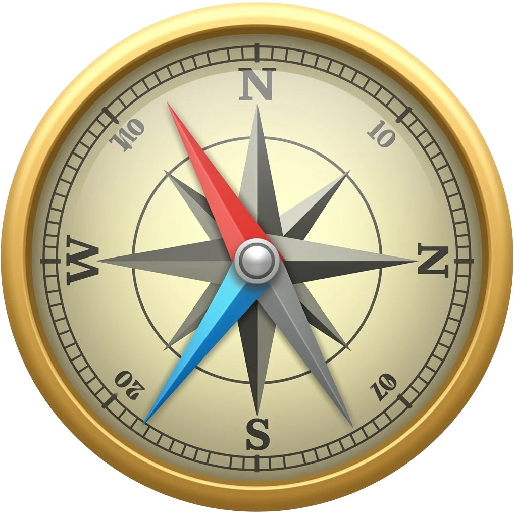 compass without straw emoji
