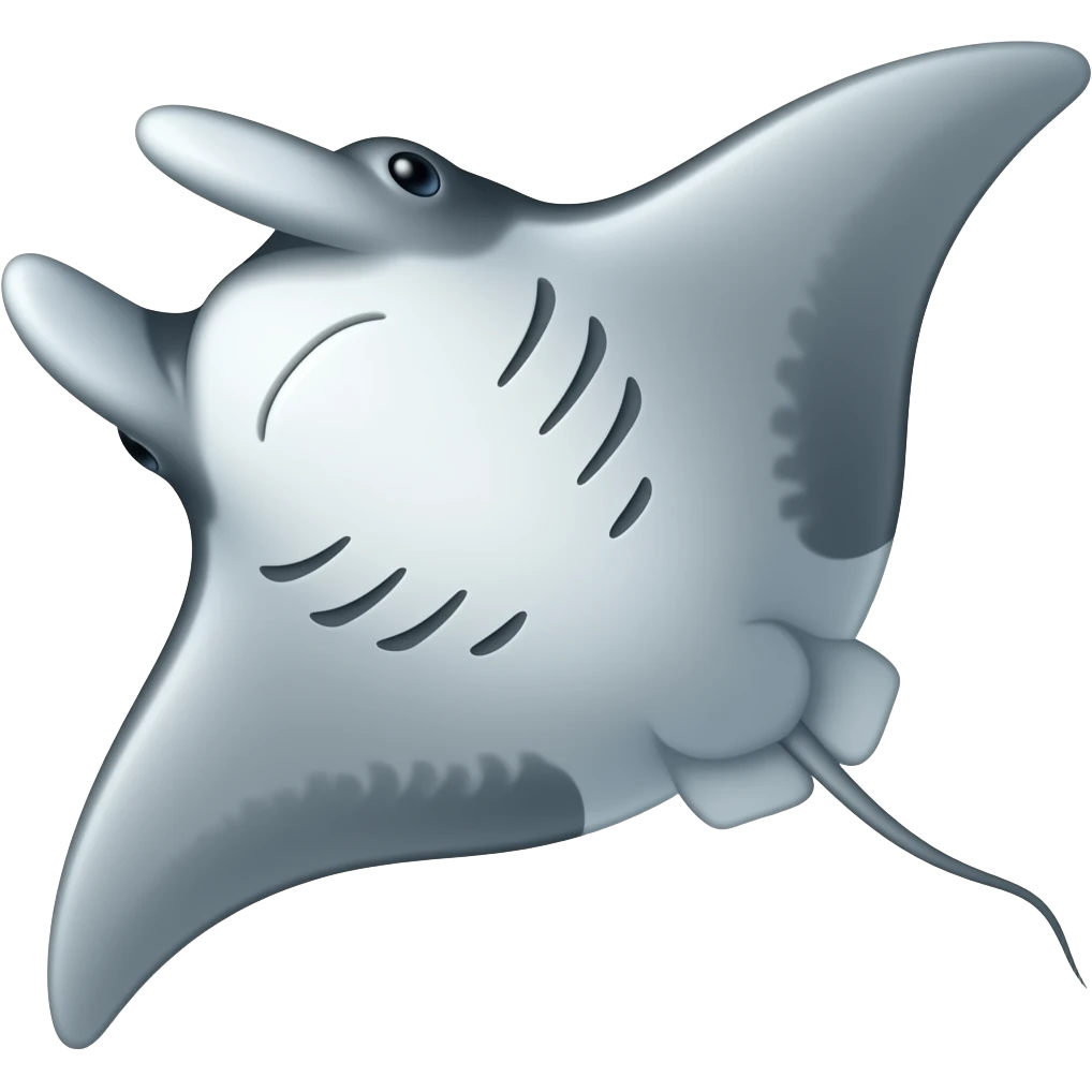 A cute manta ray emoji