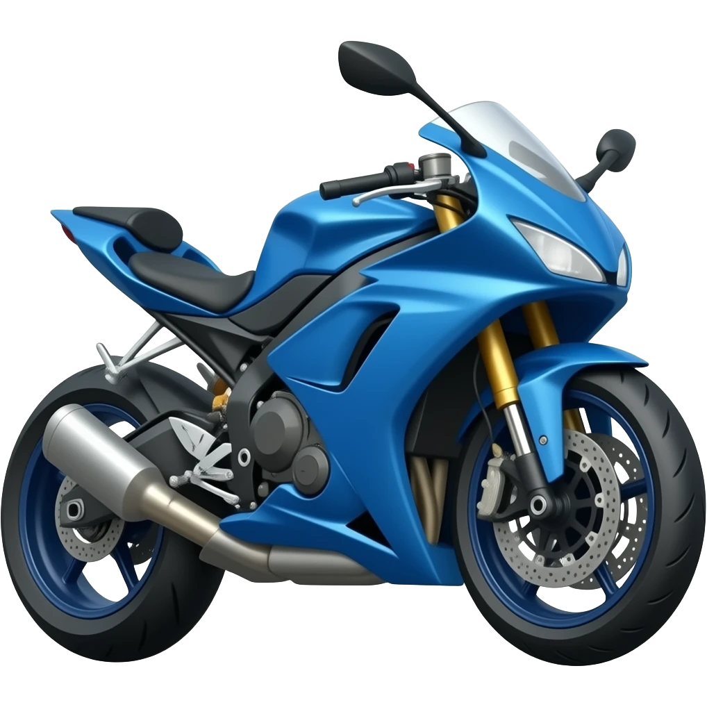 Blue motorcycle emoji