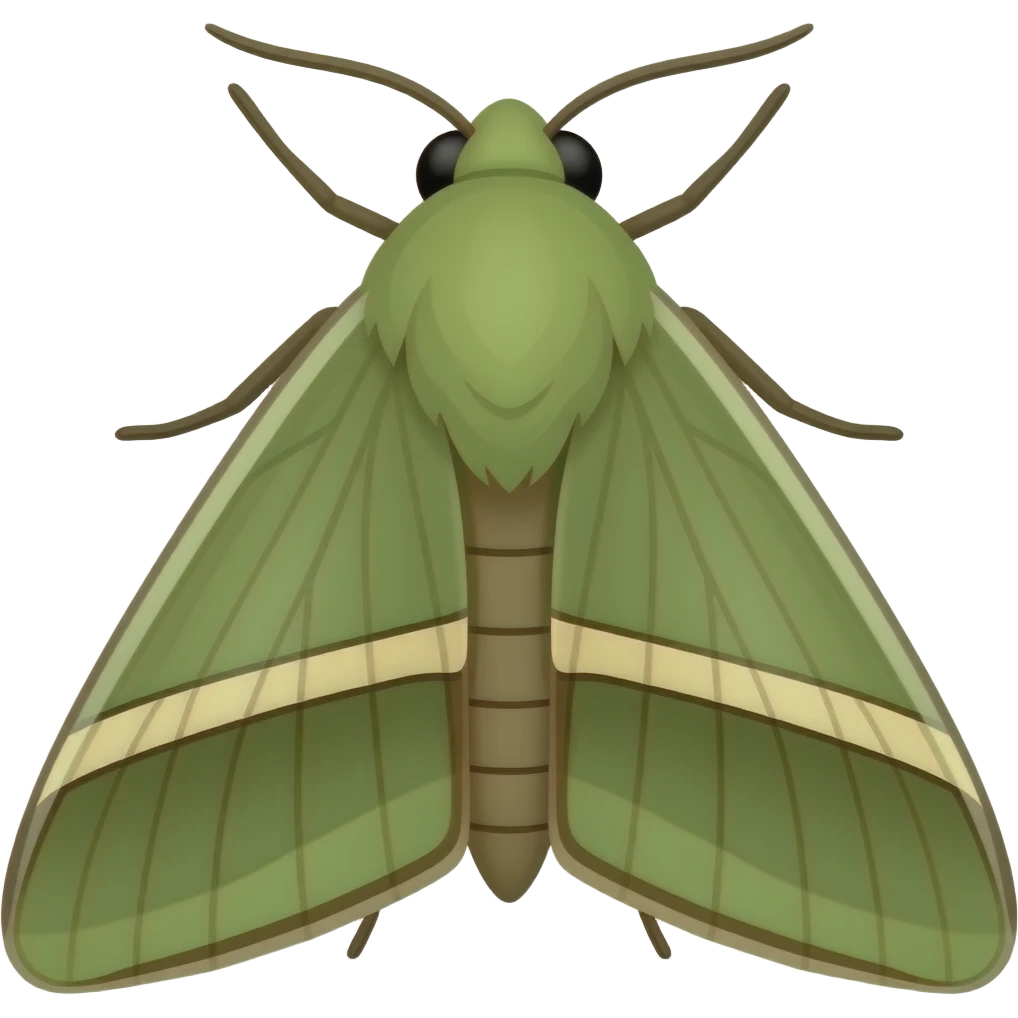 Green moth emoji