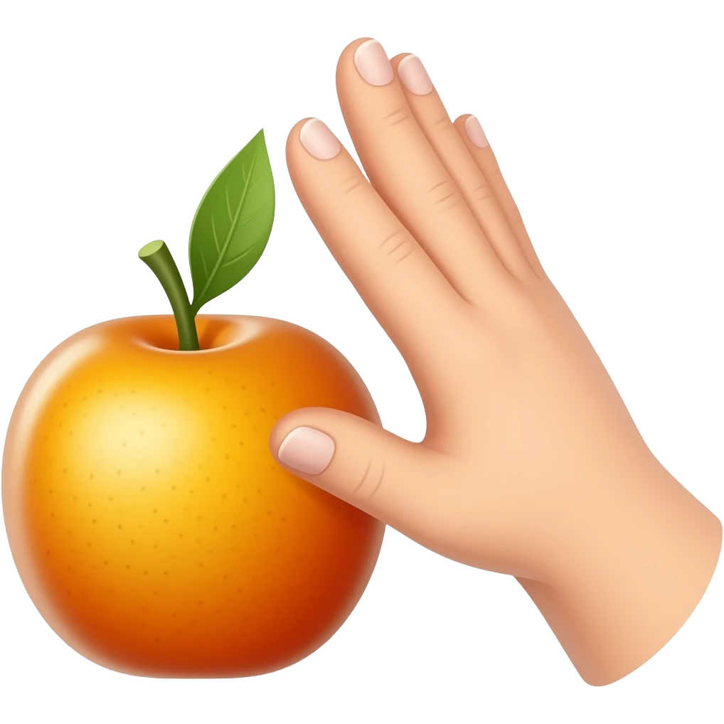 colocar dando tapá na fruta emoji