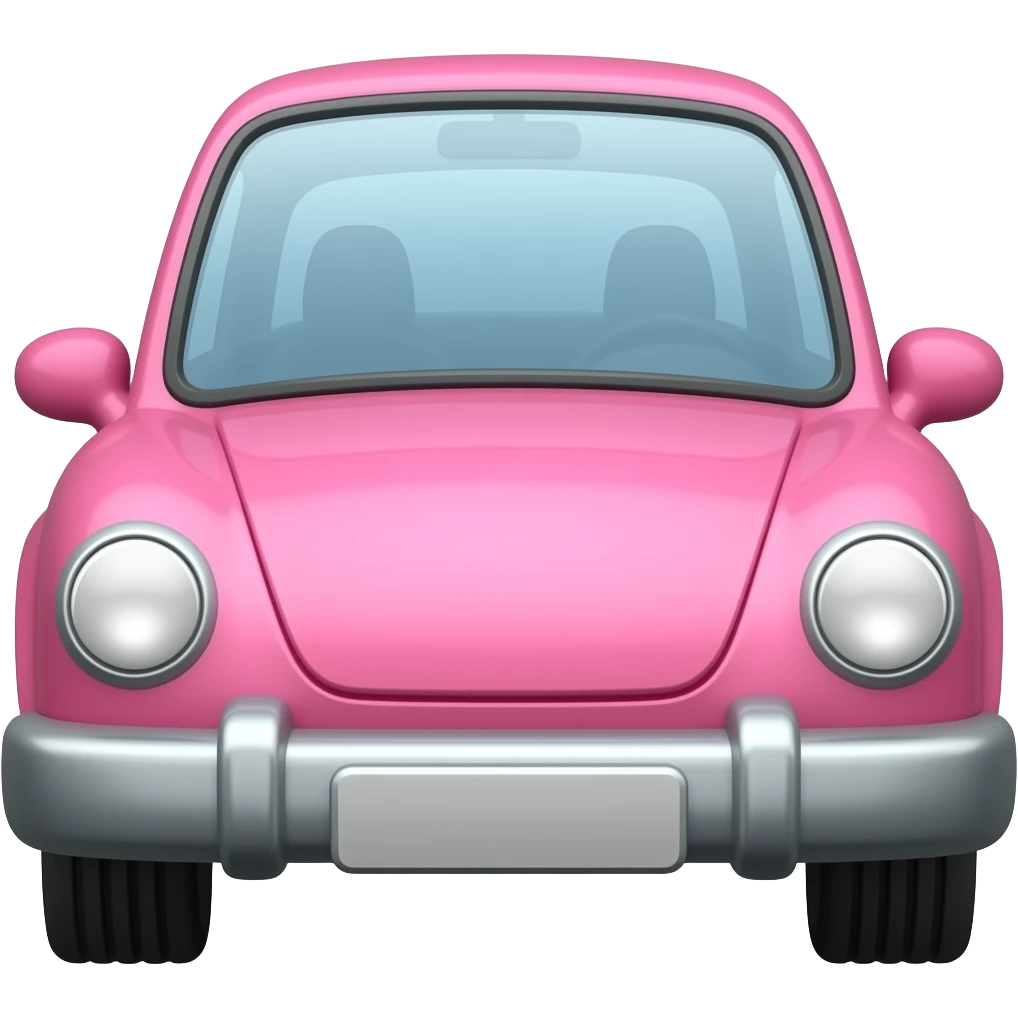 pink car emoji