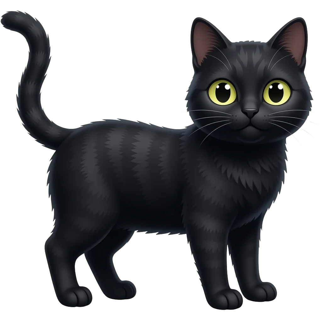 черный кот emoji