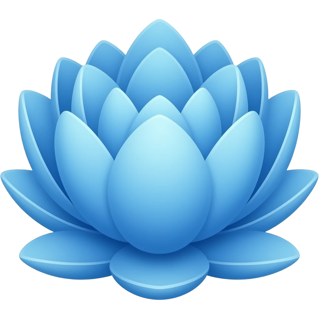 Blue lotus emoji