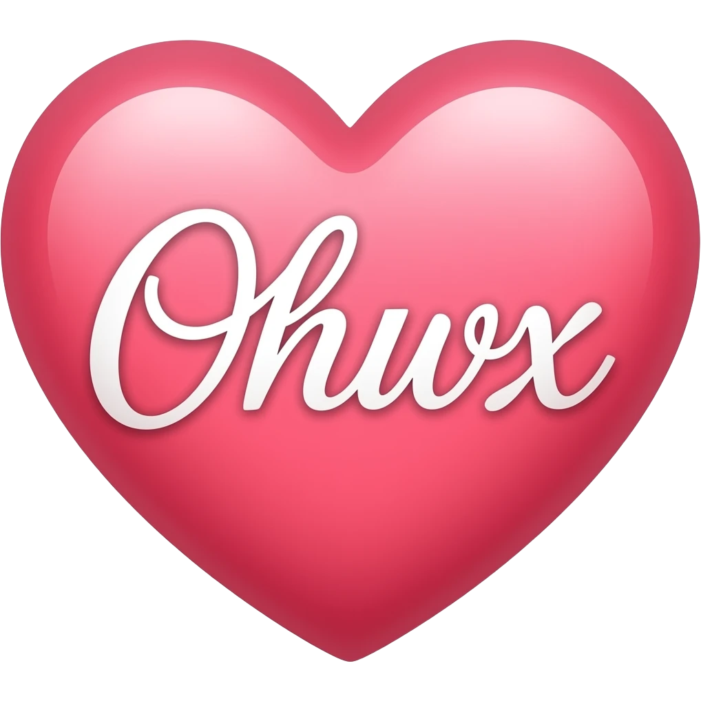 heart in cursive emoji