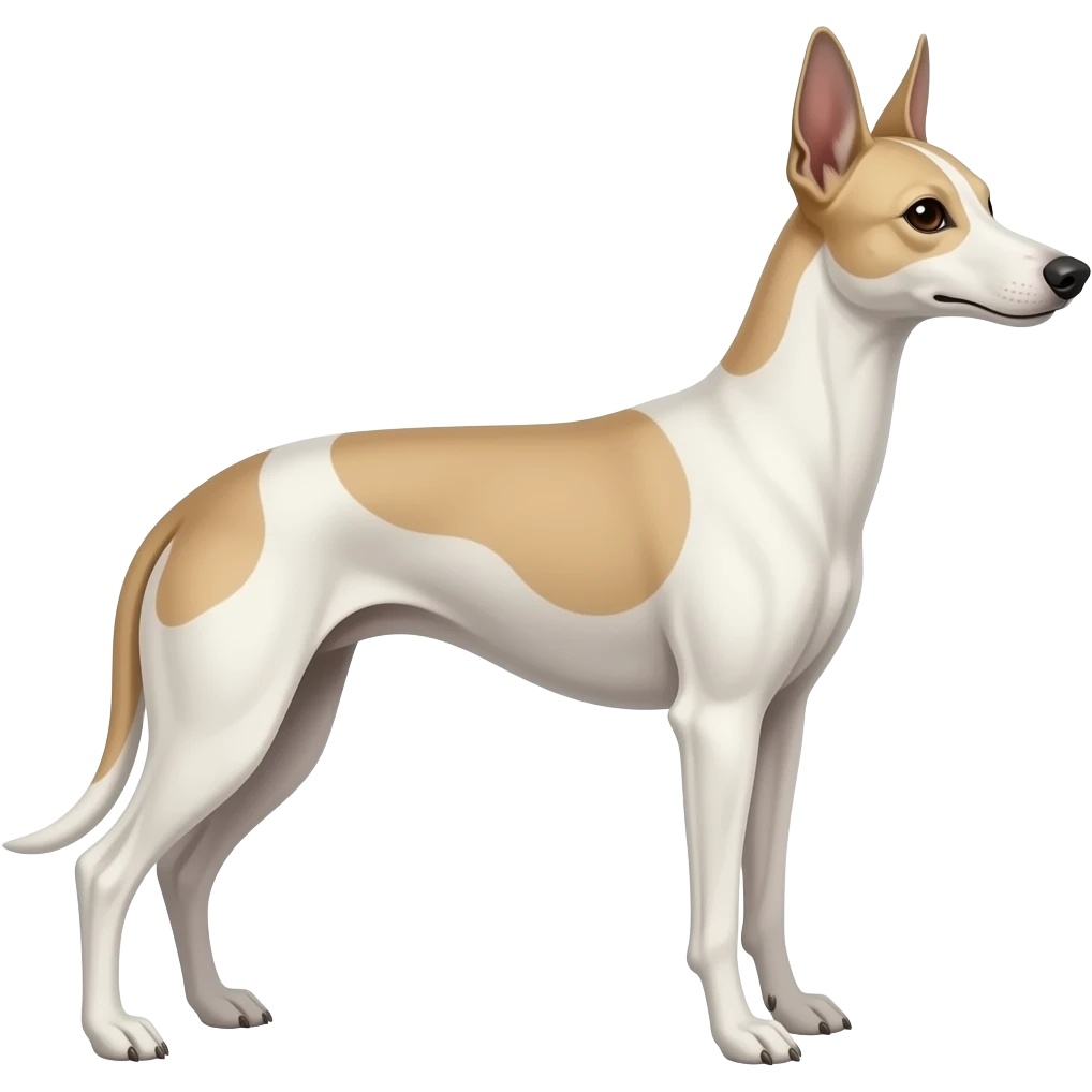 White greyhound pointed ears emoji