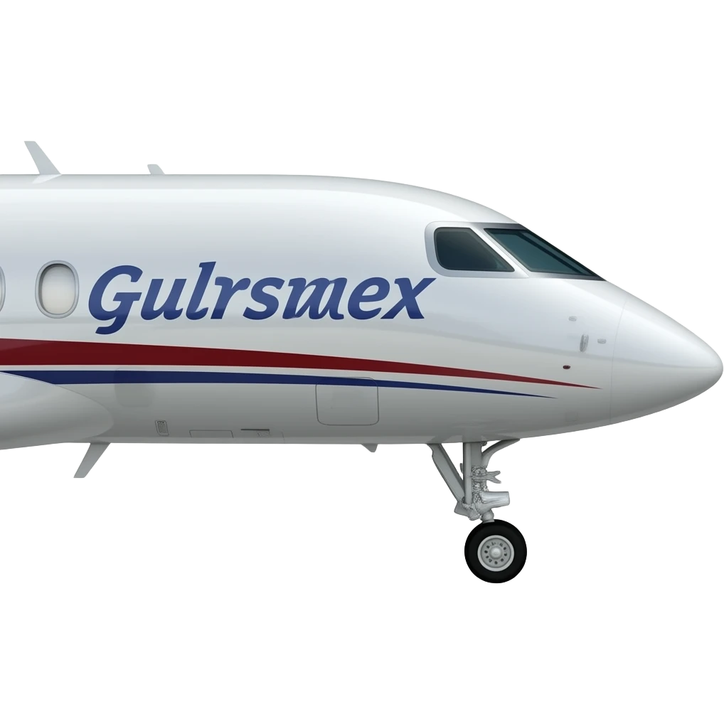 realistic side view gulfstream g 650 airplane emoji