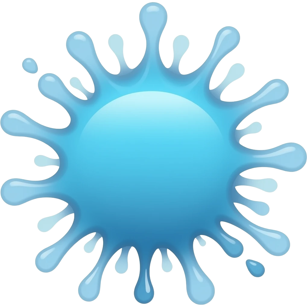 splash random Blue color emoji