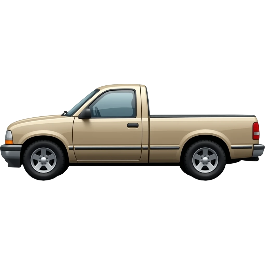 Beige 1996 Chevy S10 side profile emoji