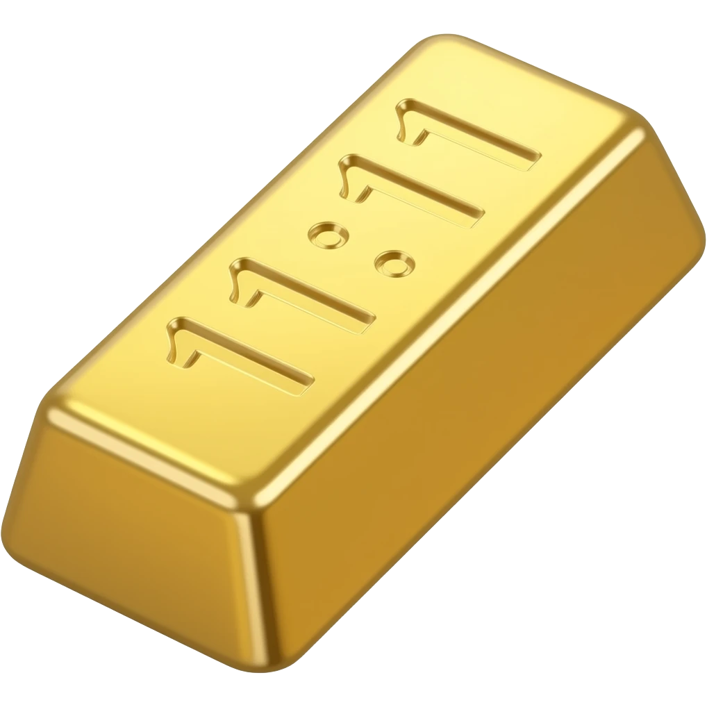 11:11 gold bar engraved emoji