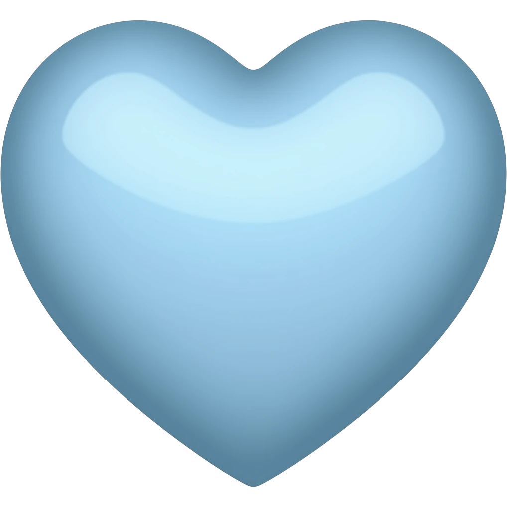 Pastel Blue Heart emoji