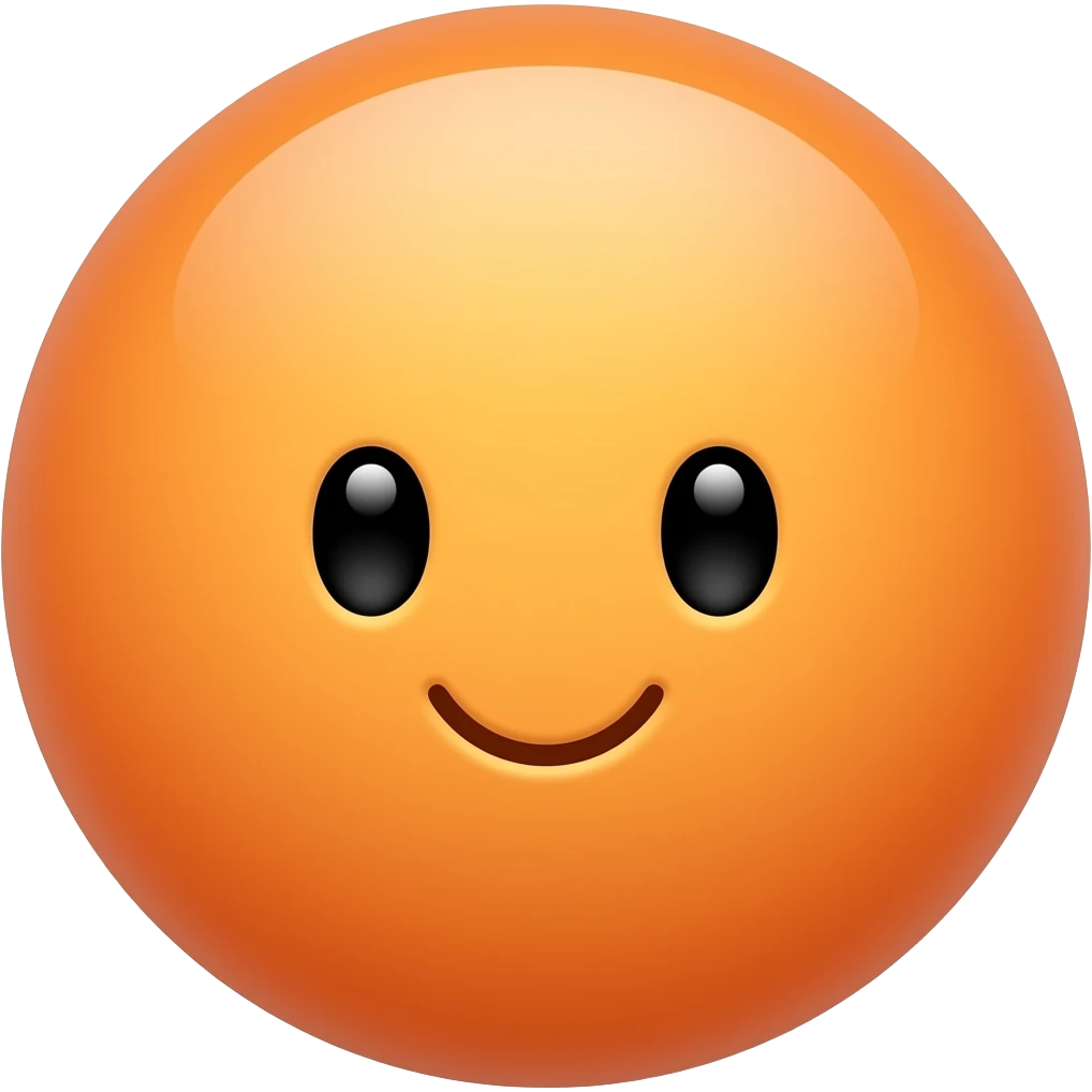 A cute orange blob emoji