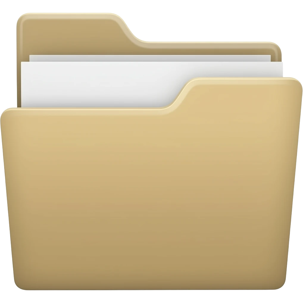 file folder cream and black emoji