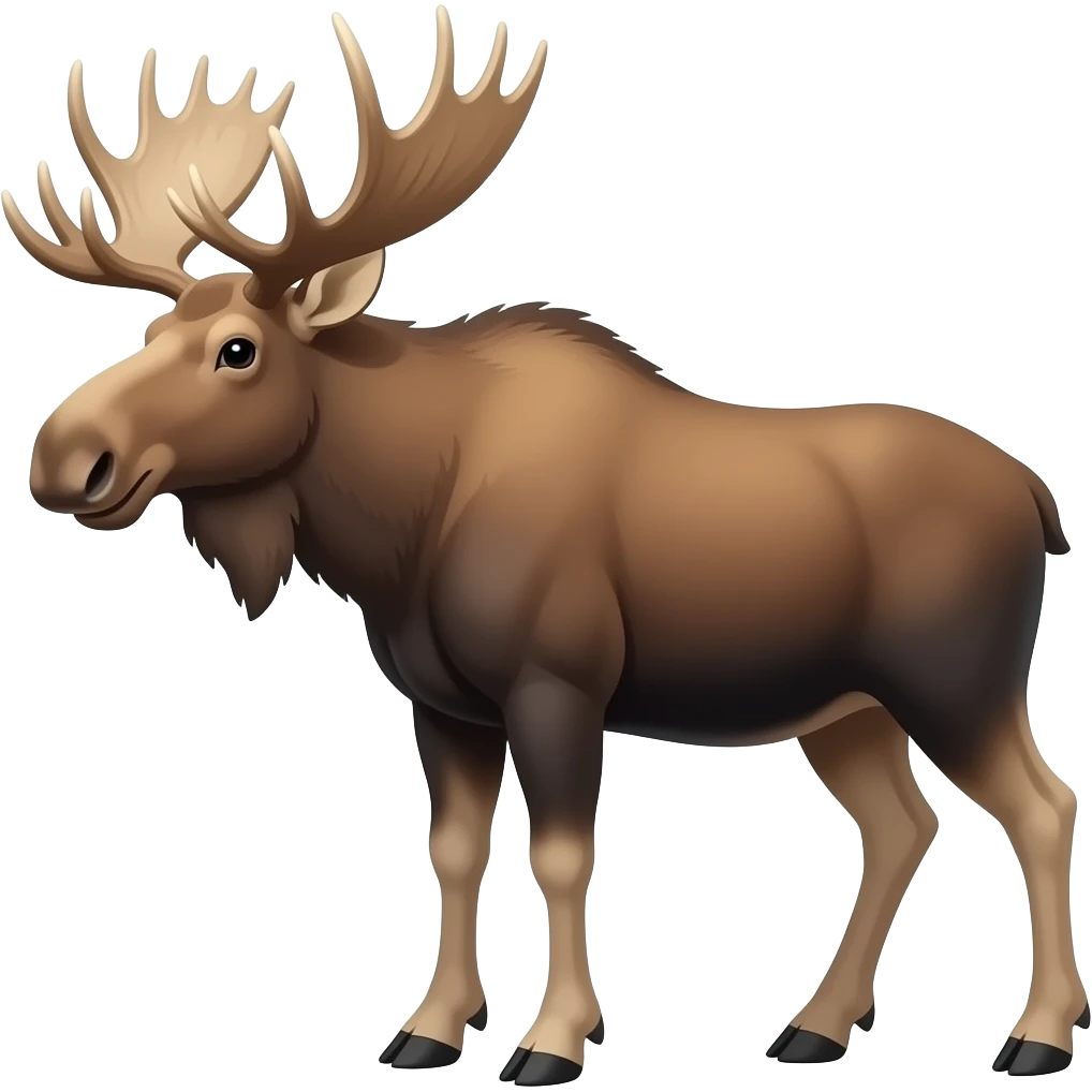 Cartoon moose emoji