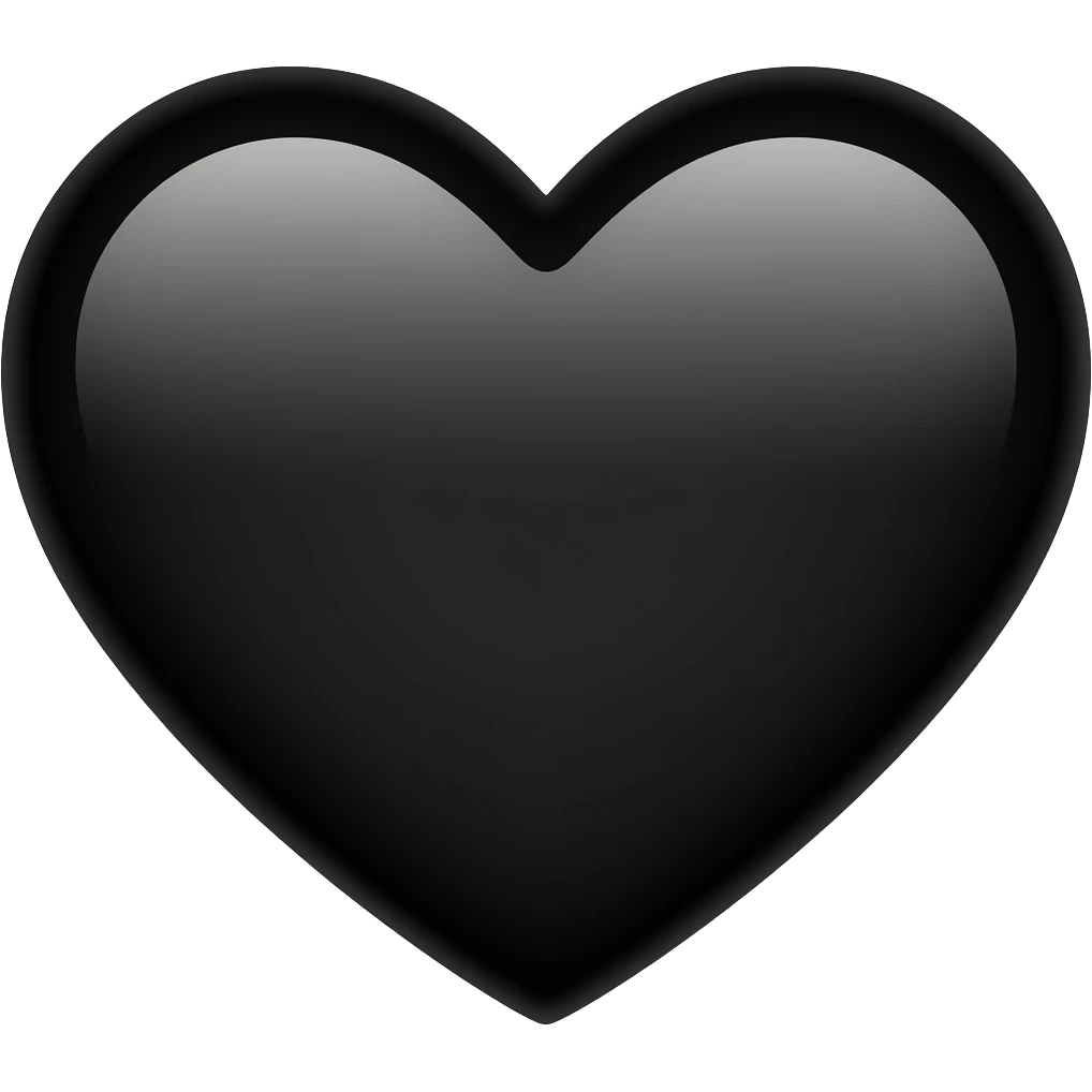 قلب مشکی emoji