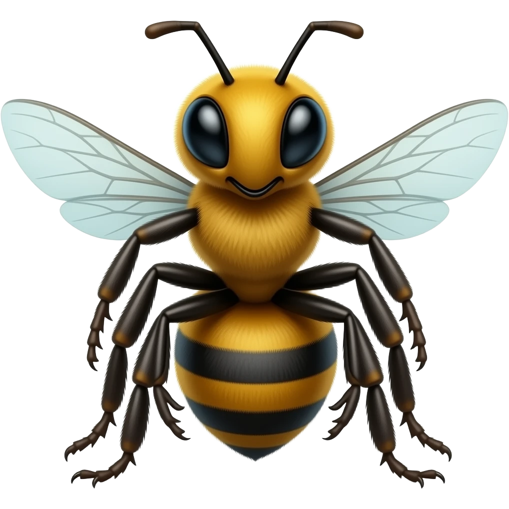 Make the ant half bee emoji