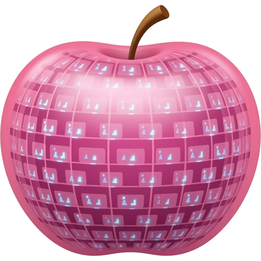 Techno Pink Apple emoji