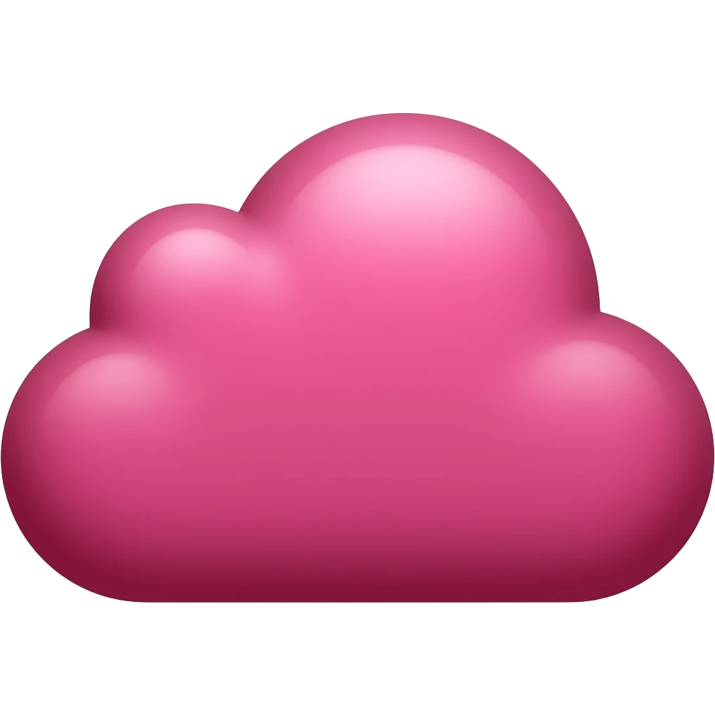 a cloud emoji but dark pink emoji