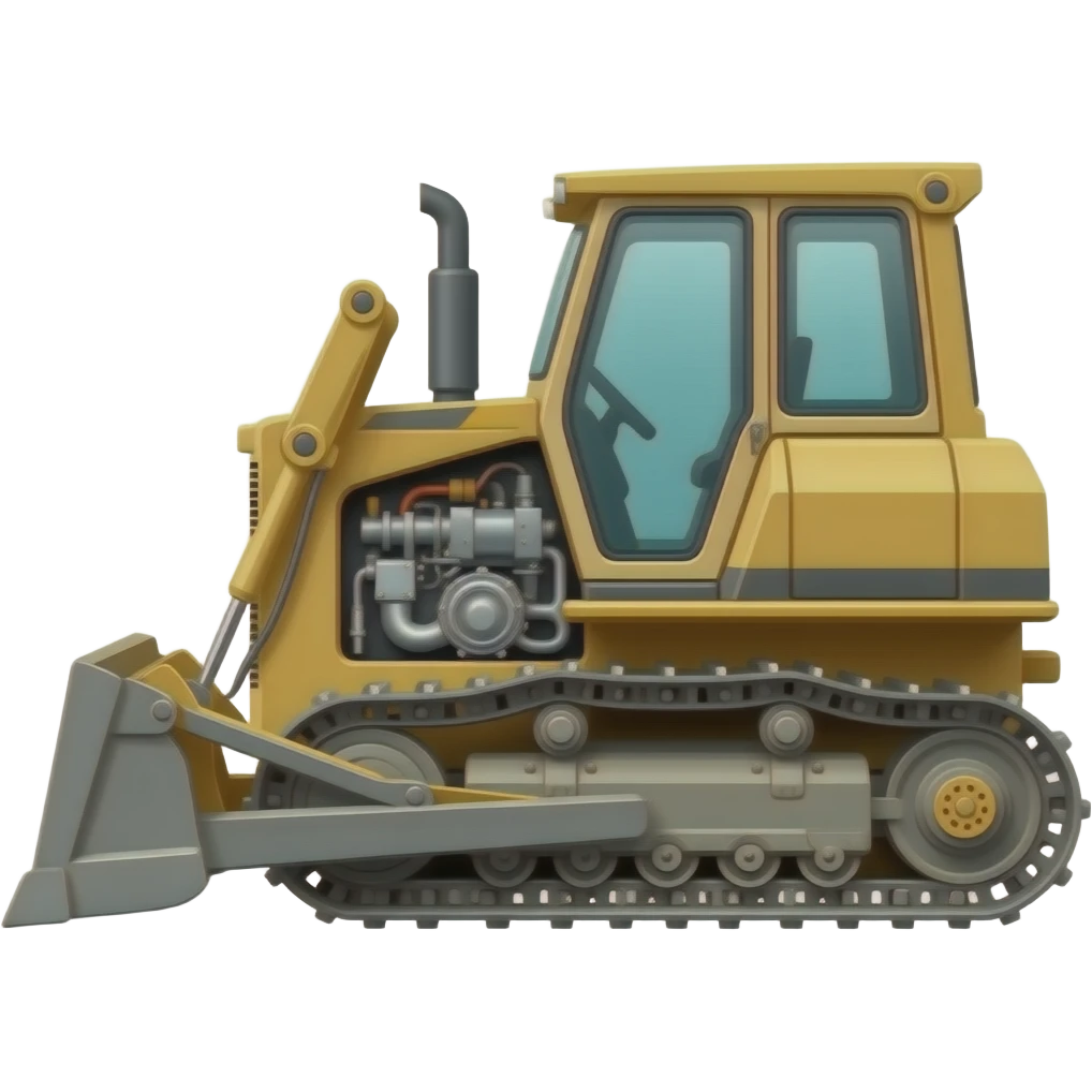 Bulldozer side emoji