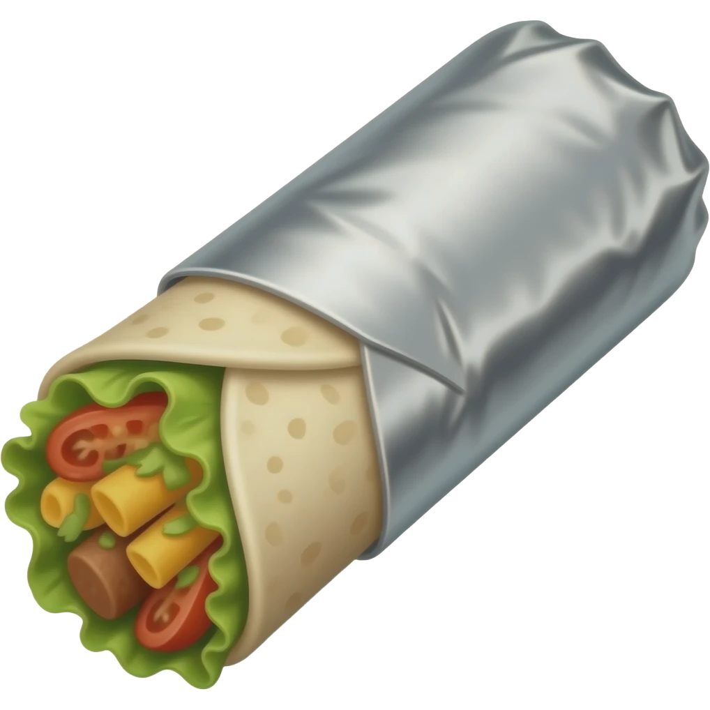 Burritos wrapped in foil emoji