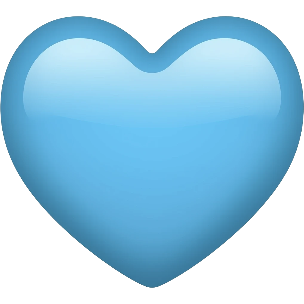 قلب آبی emoji
