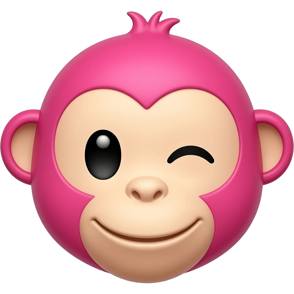 🙈 this emoji large create pink color emoji