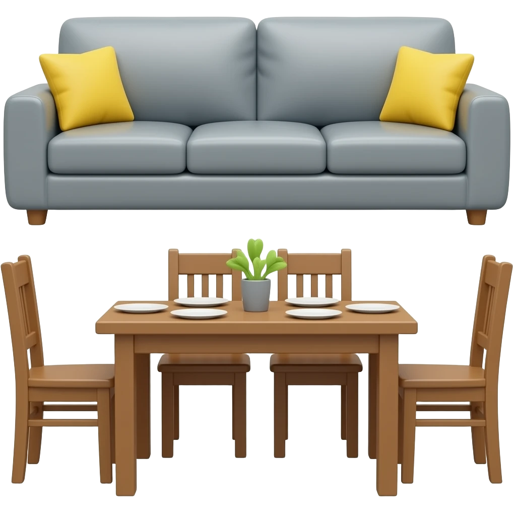 sofa and dining set emoji